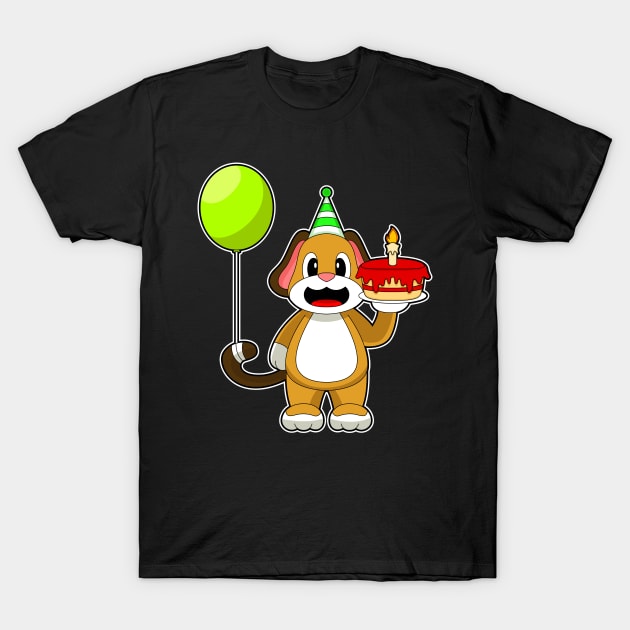 Dog Birthday Candle Cake T-Shirt by Markus Schnabel